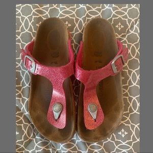 Birkenstock Gizeh Sandals - pink glitter Size 33 - US size 1.5